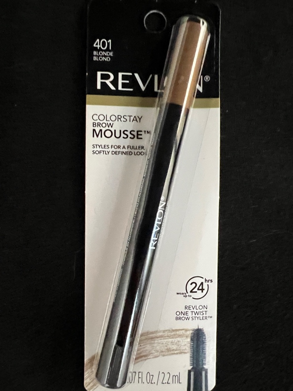 Revlon Brow Mousse & One-Twist Styler — Blonde (401) 24-hour